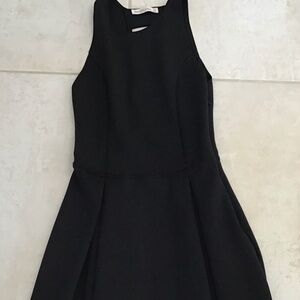 Abercrombie & Fitch Size S Sleeveless Little Black Dress with Pleats Cutout Back